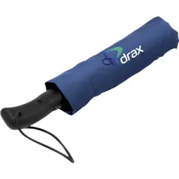 Whimsical Auto-Open Compact Umbrella Navy Pouch